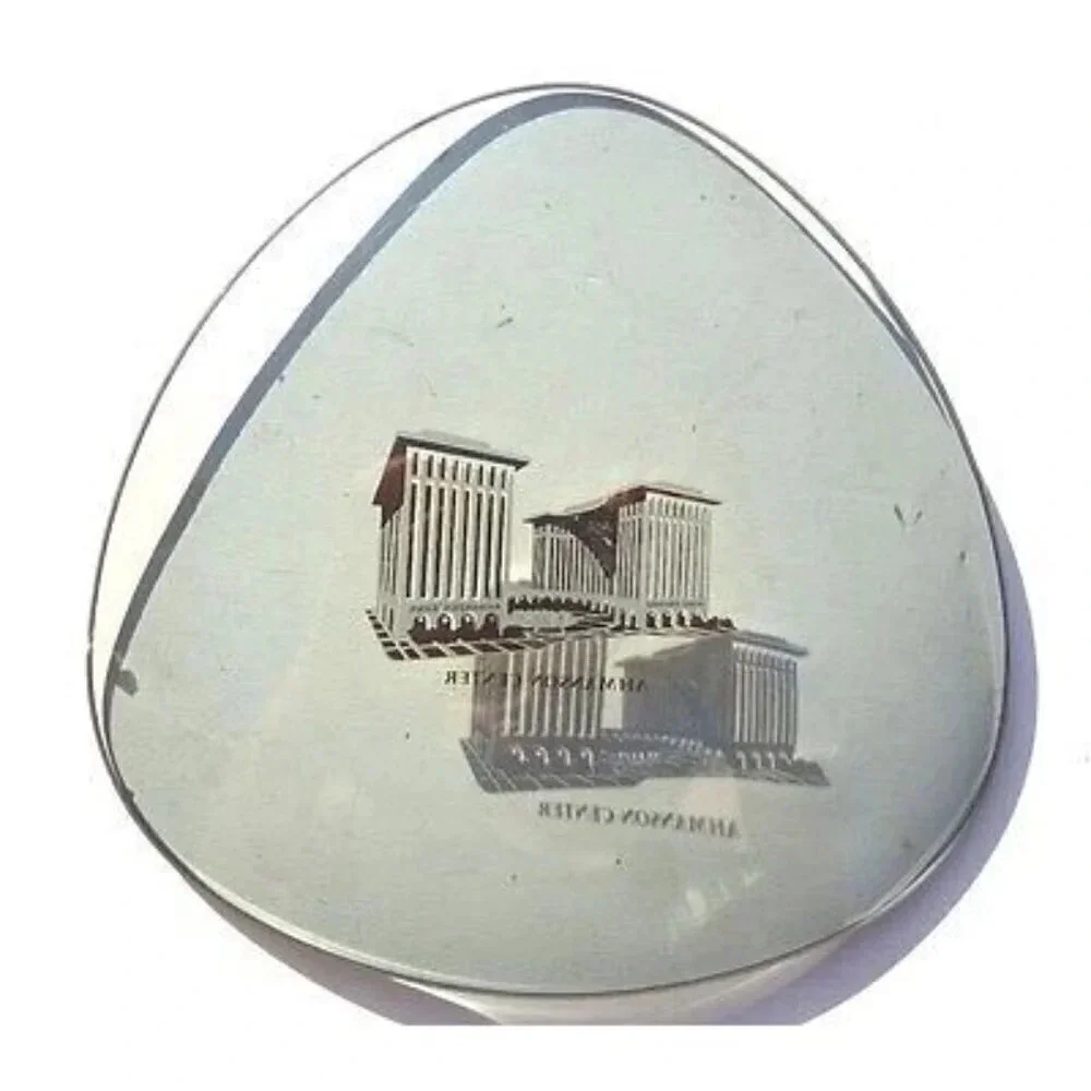 Vintage Large TRIANGLE GLASS AHMANSON CENTER Ashtray